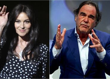 Monica Bellucci y Oliver Stone, en Festival de Los Cabos