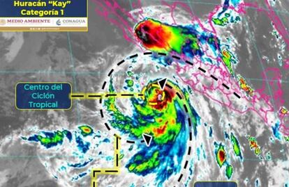 ¡Sigue el mal tiempo! Huracán Kay provocará lluvias intensas en Baja California Sur y Sinaloa 
