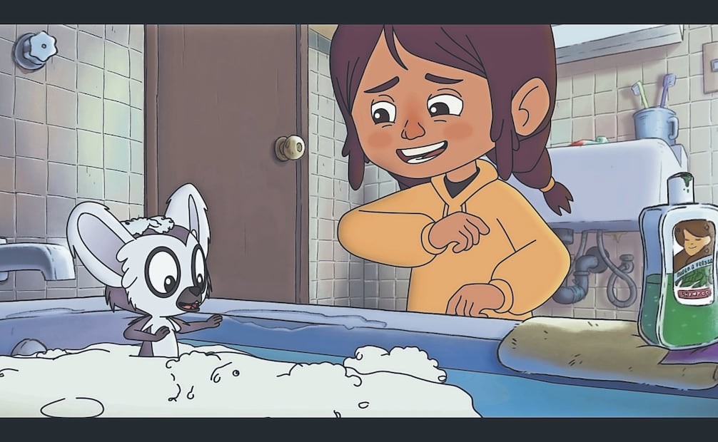 En la cinta, una niña entabla amistad con un lémur traído ilegalmente desde Madagascar para su venta en el Mercado de Sonora de la CDMX. Foto: Cinépolis Distribución