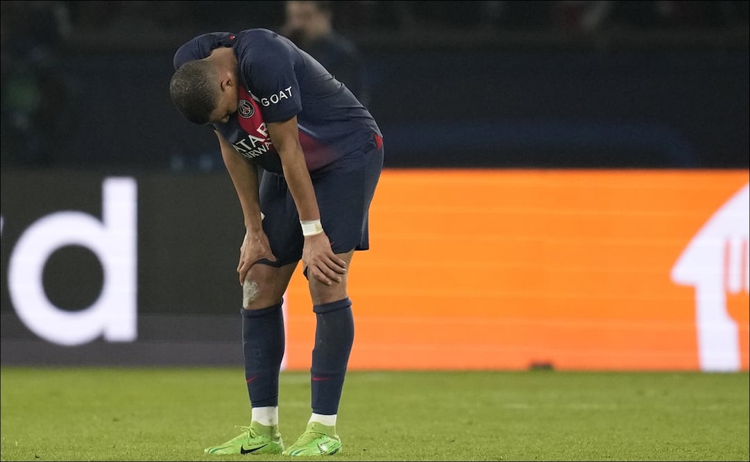 Kylian Mbappé tras la eliminación del PSG de la Champions League - Foto: AP