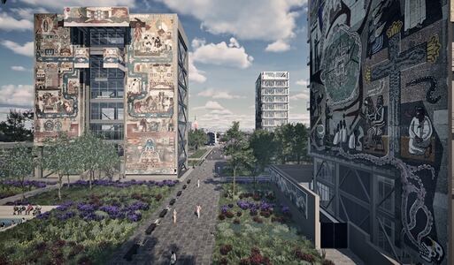 FOTOS: Proyecciones de lo que podría ser el Parque del Muralismo Mexicano en el antiguo Centro SCOP