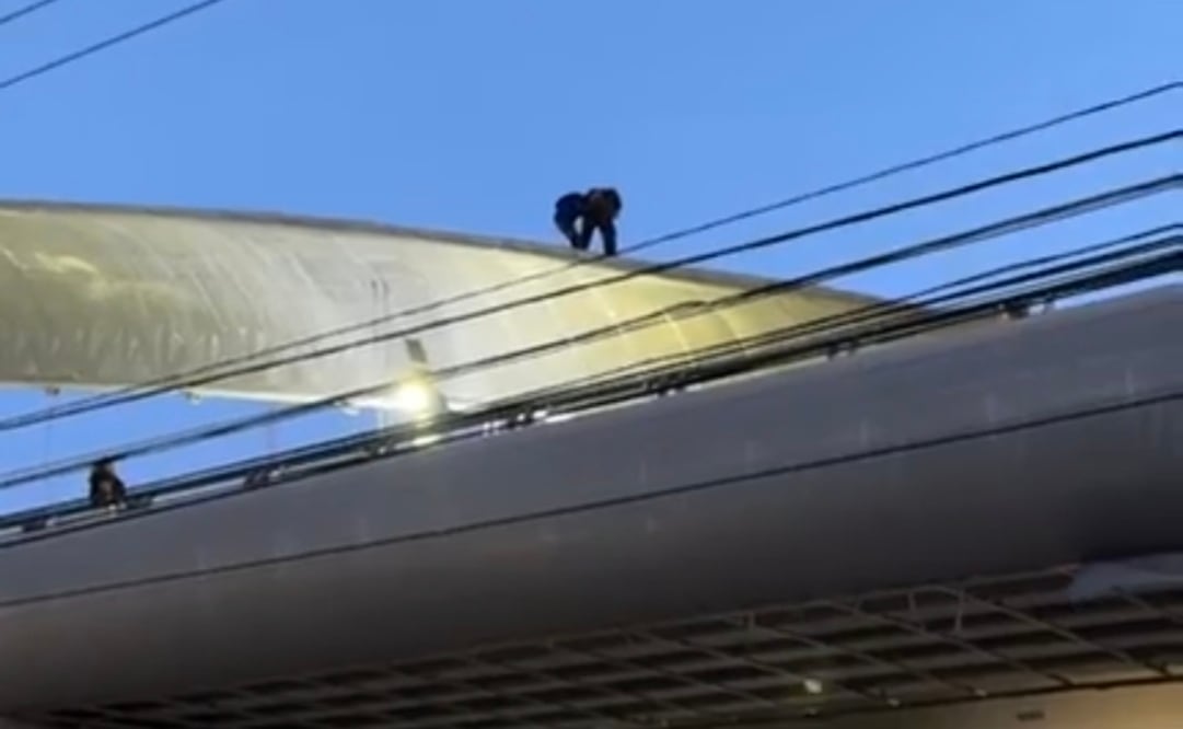 Salvan a hombre que quería lanzarse a más de 17 metros en el Puente La Paz, Tamaulipas. Fotos Especiales