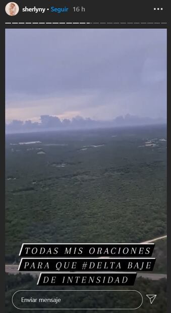 Sherlyn y su bebé salen de Cancún antes de que llegara el huracán Delta