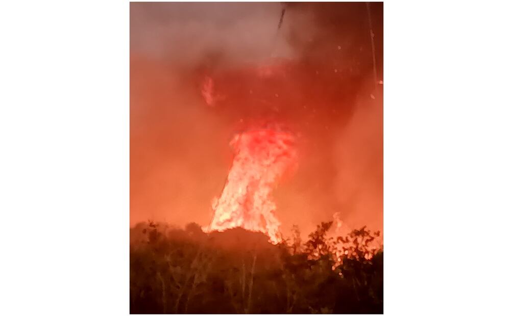 Las llamas consumieron varias hectáreas de la comunidad en Yucatán. Foto: Especial