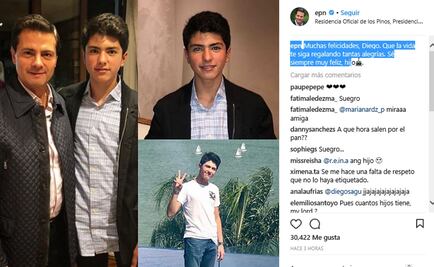 Peña Nieto felicita a su hijo Diego por su cumpleaños