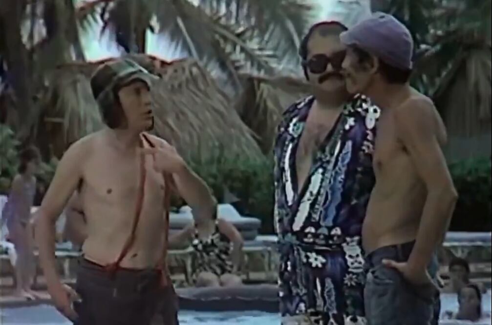 El Chavo, Señor Barriga y Don Ramón. Foto: Captura