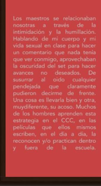 Denuncian violencia de género en el Centro de Capacitación Cinematográfica con tendedero
