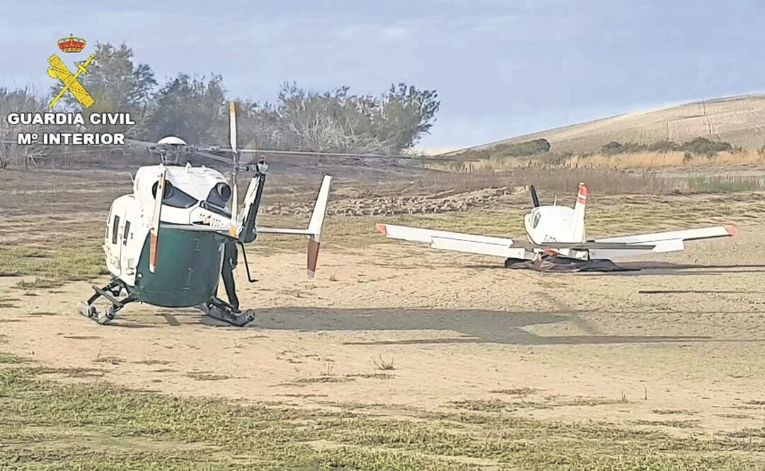 En la operación Limoneros se incautaron cuatro aeronaves utilizadas para el tráfico de hachís, reportó la Guardia Civil Española. Foto: Cortesía GUARDIA CIVIL ESPAÑA