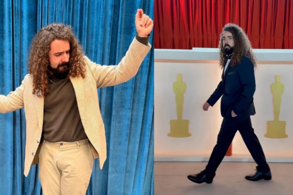 Javier Ibarreche soprendió con su participación en los Premios Oscar. Foto: Instagram @ibarrechajavier