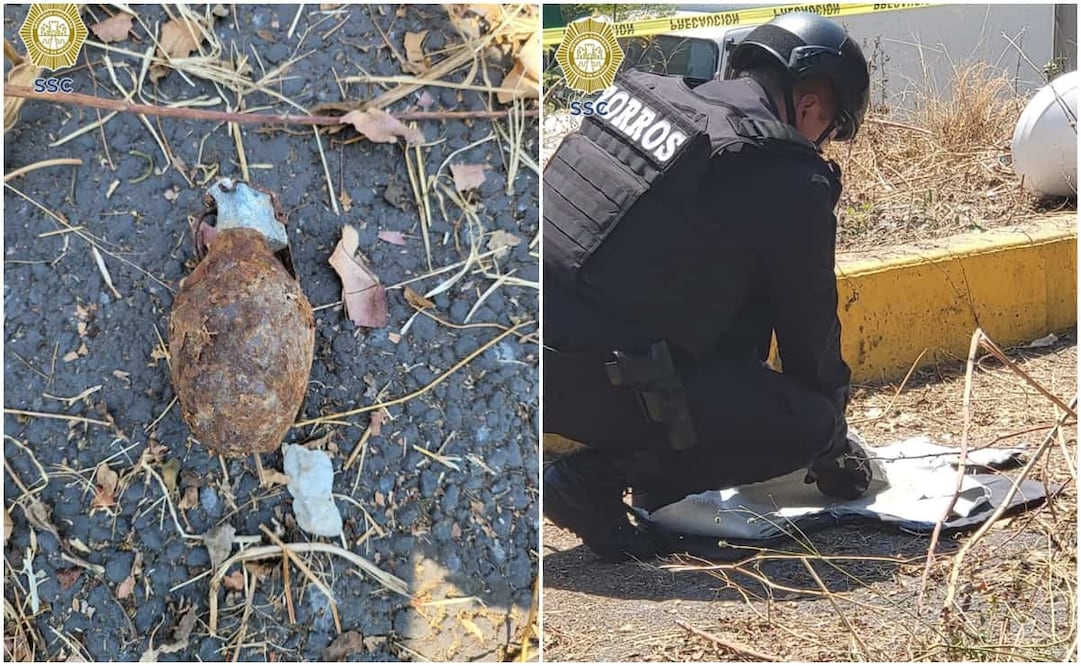 Policías señalaron que se trataba de una granada de fragmentación oxidada