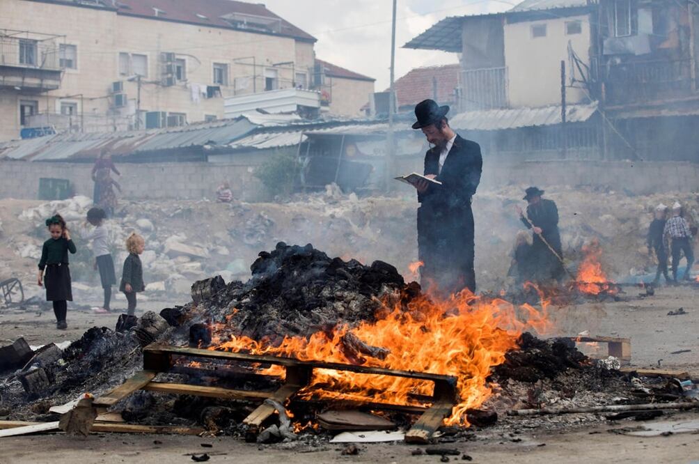 Inicio de la festividad de Pésaj (Pascua judía). Foto: EFE/ Abir Sultan, archivo