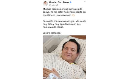 Tras operación, Joaquín Díaz Mena, candidato morenista en Yucatán, se encuentra optimista