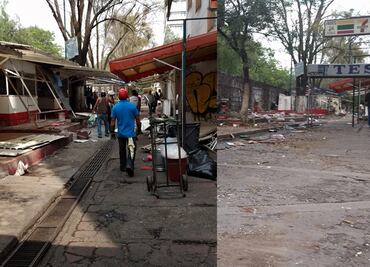 Retiran puestos del "Pasillo de la Salmonela" en Copilco