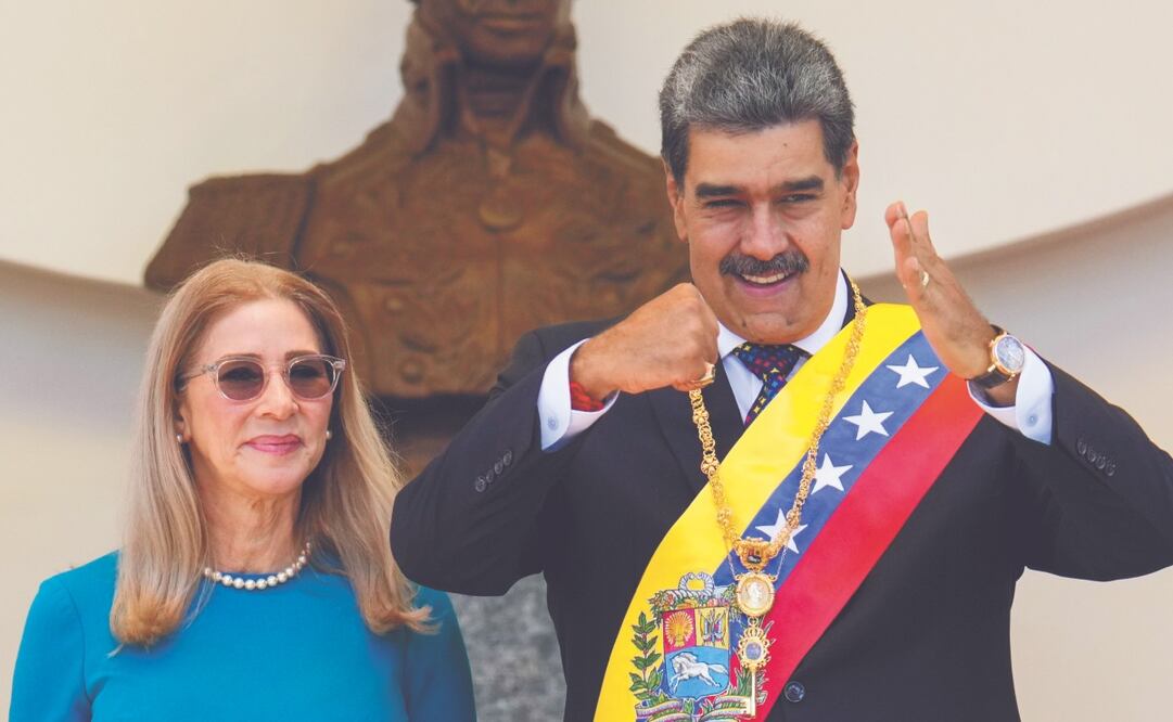 Nicolás Maduro, después de su ceremonia de juramento en la Asamblea Nacional, en Caracas. Foto: de Ariana Cubillos. AP