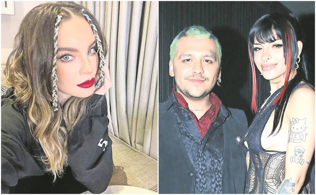 Belinda y Christian Nodal terminaron su relación tras haberse comprometido; dos meses después, Cazzu apareció en la vida del cantante de regional mexicano. Fotos: Instagram.