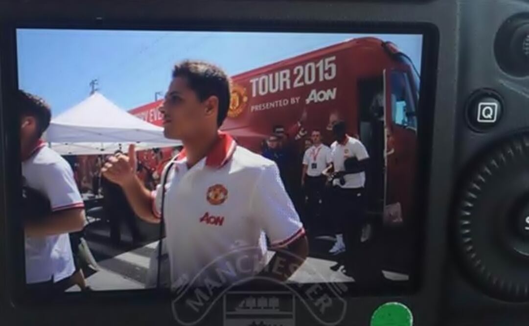 Javier Hernández arrives at the stadium. (Photo: Taken from @ManUtd)