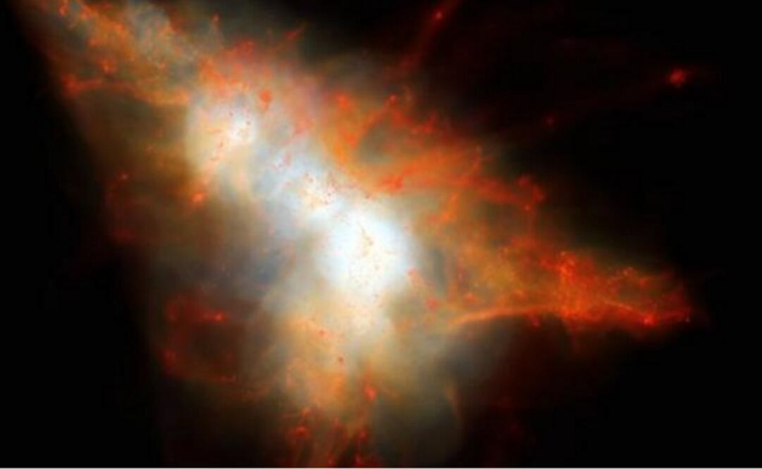 Las manchas Lyman-alfa son gigantescas nubes de gas de hidrógeno que pueden abarcar cientos de miles de años luz. (FOTO:ESO)