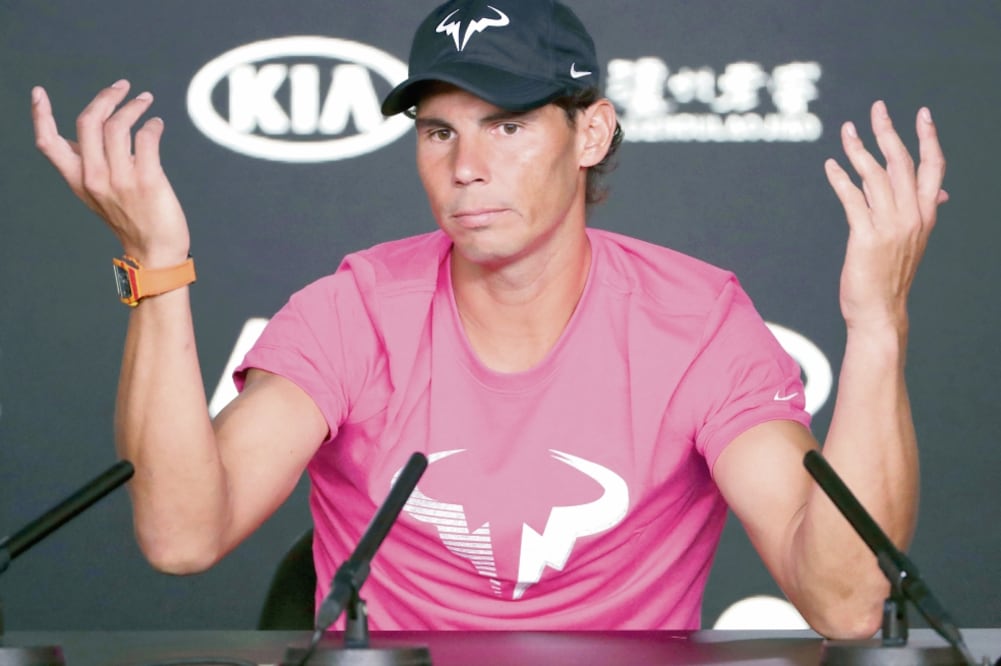 Rafa considera una baja importante la de Andy, por la gran rivalidad. Foto: MARK SCHIEFELBEIN. AP