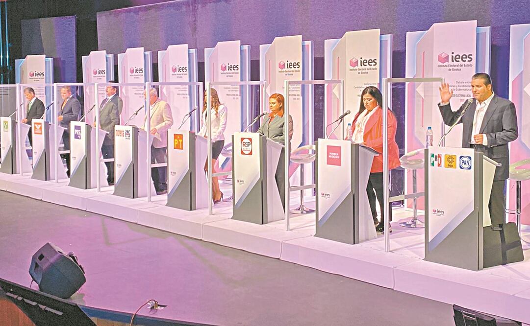 En el debate participaron los ocho candidatos por Sinaloa. Foto: ESPECIAL