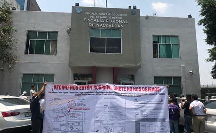 Comerciantes protestan frente a sede de Fiscalía en Naucalpan