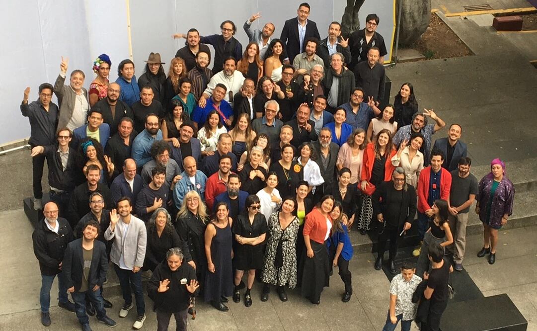 Esta mañana los nominados al Ariel 2023 se reunieron en la explanada de los Estudios Churubusco. Foto: César Huerta, EL UNIVERSAL
