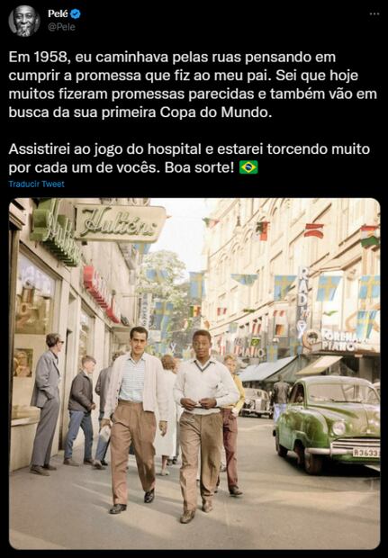 Pelé envía nuevo mensaje desde el hospital donde se encuentra internado