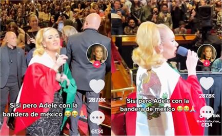 Adele abraza bandera de México en concierto en EU, ¿señal de que vendrá a nuestro país? 