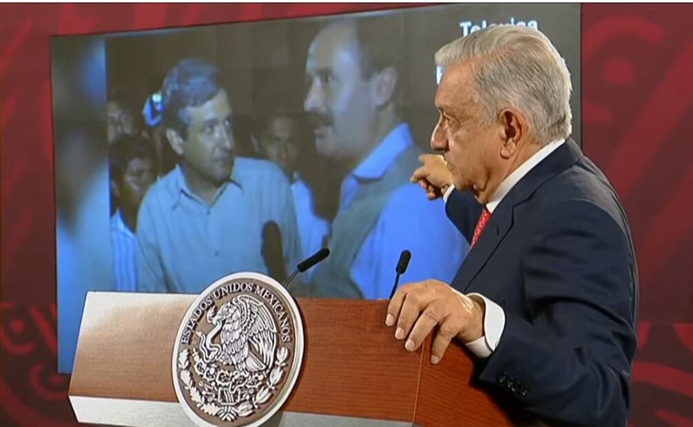 AMLO pide que en su mañanera se muestre una entrevista que le hizo Ricardo Rocha hace 27 años. Foto: Captura de pantalla.