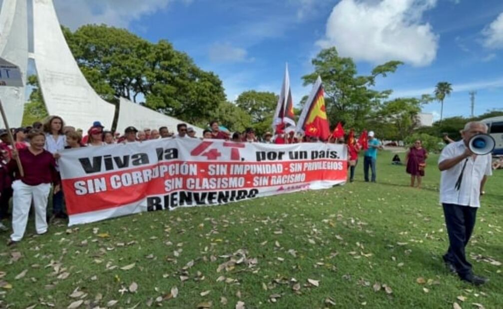 Marchan en los estados para conmemorar los 4 años de Gobierno de AMLO