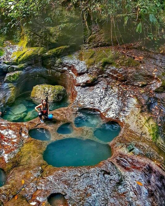 Cinco albercas naturales con forma de huella de perrito. Foto: Cortesía Ruta Balam