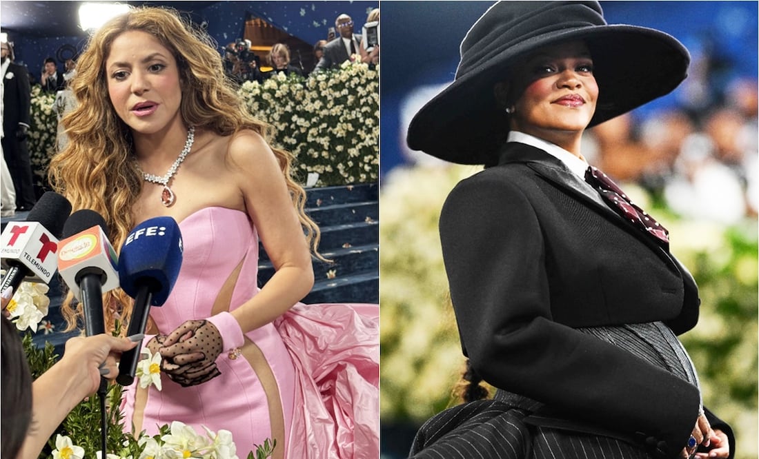 Shakira y Rihanna, dos de las artistas que se presentaron ayer en la Met Gala de l 2025:
EFE / Octavio Guzmán & AFP / Angela Weiss