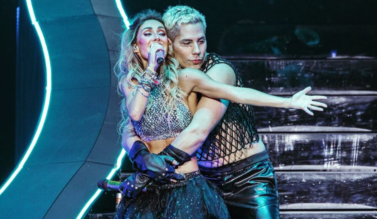 Christian Chávez y Anahí durante la gira "Soy Rebelde Tour 2023".
<p>Foto: Instagram