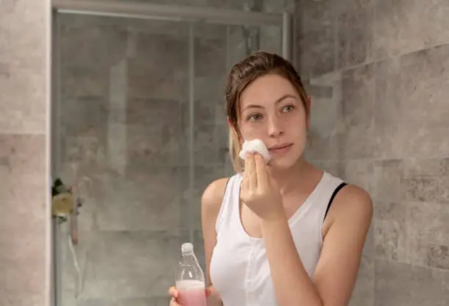 Lava tu cara y con un pad de algodón aplica el tónico, después la crema facial. Foto: Usnplash