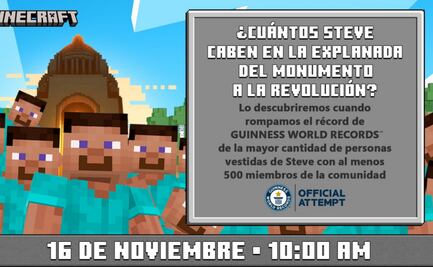 ¡Prepara tu espada de diamante!; Xbox México y Minecraft buscan romper récord Guinness de la mayor cantidad de Steves 