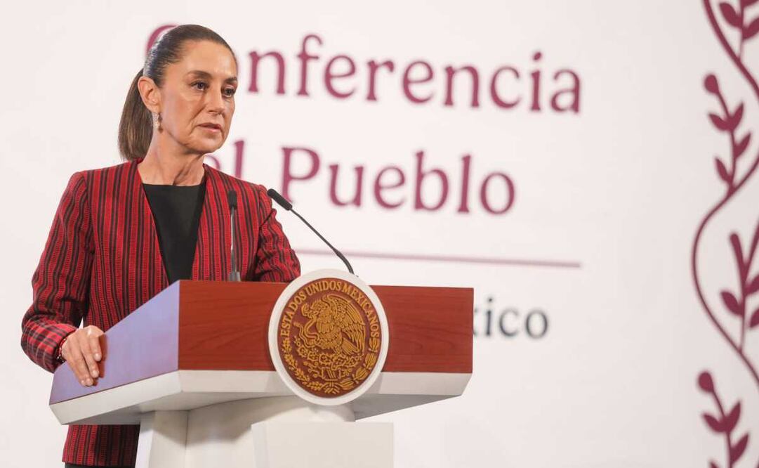 Claudia Sheinbaum, presidenta de México, durante la mañanera de este 20 de mayo del 2025. Foto: Axel Sánchez / EL UNIVERSAL