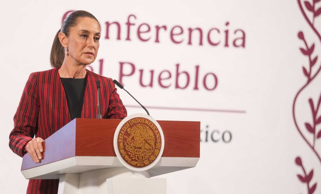 Claudia Sheinbaum, presidenta de México, durante la mañanera de este 20 de mayo del 2025. Foto: Axel Sánchez / EL UNIVERSAL