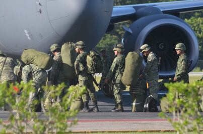 Arriban 140 militares a Cancún para labores de seguridad
