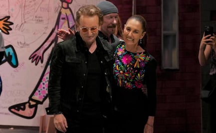 VIDEO: U2 se declara fan de Claudia Sheinbaum; "¡Dios mío, cómo tienes tiempo!"