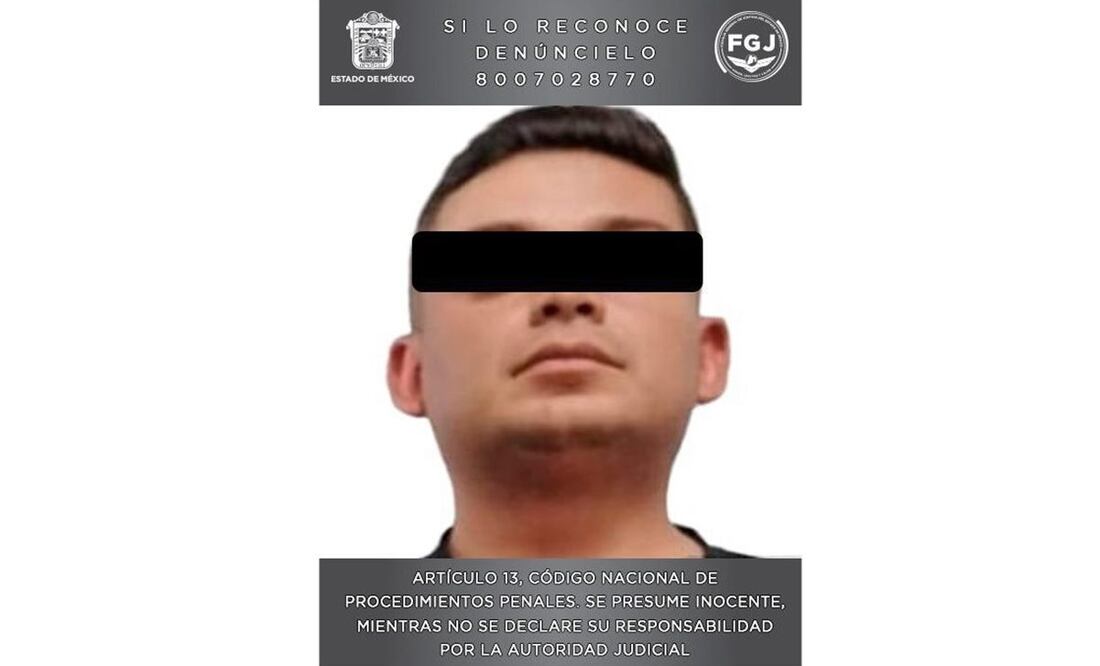 Vinculan a proceso a extorsionador de Zumpango. Foto: FGJ