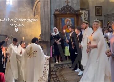 VIDEO: La boda ortodoxa del excompañero del Chucky Lozano, el georgiano Khvicha Kvaratskhelia