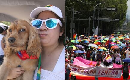 Lomito acude con sus dueñas a la tercera edición de la Marcha Lencha 