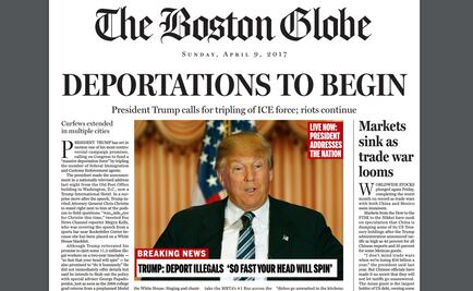 Se burlan de Trump en primera plana falsa