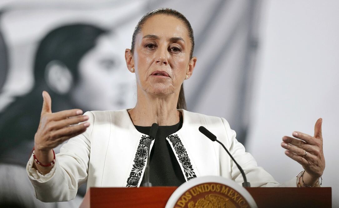 Claudia Sheinbaum en la mañanera del 19 de marzo de 2025. Foto: EFE