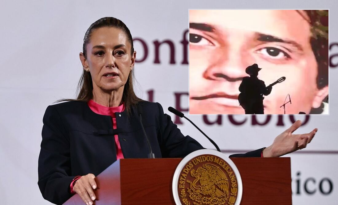 Claudia Sheinbaum reprueba la proyección de fotos de "El Mencho" en concierto en Jalisco. Foto: Berenice Fregoso/EL UNIVERSAL