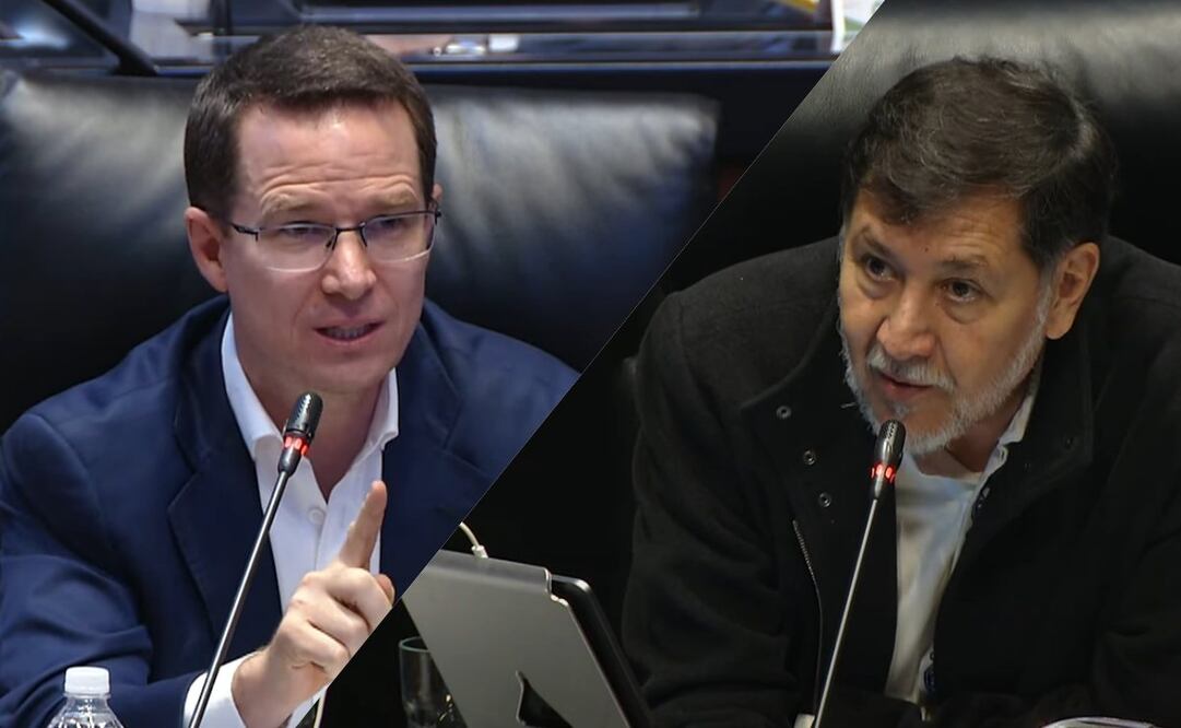 Ricardo Anaya Cortés y Gerardo Fernández Noroña. Foto: Captura