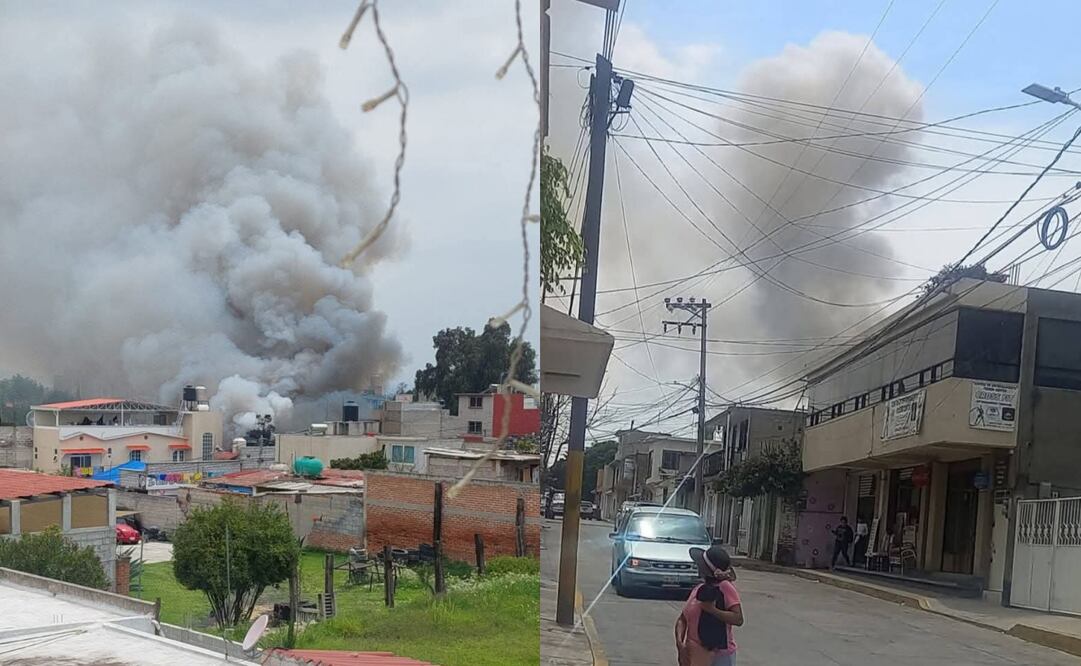 Una fuerte explosión se registró en una vivienda del Barrio Santa Isabel, en Tultepec. Foto: Especial.