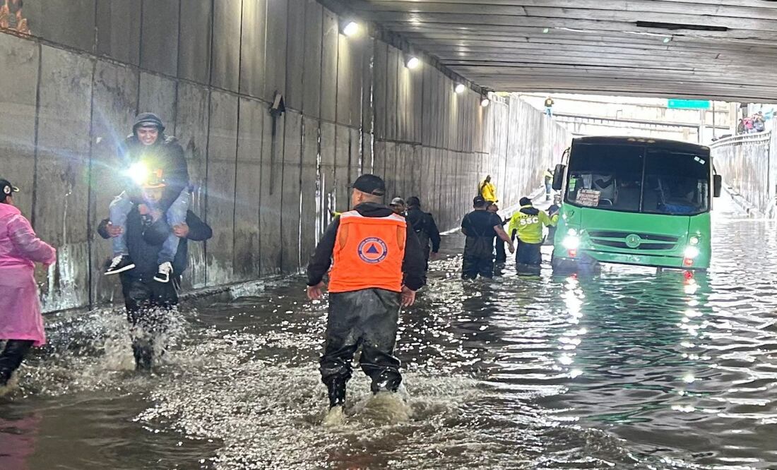 Este martes 02 de septiembre cayeron más de 10 millones de m3 de agua sólo en 10 horas en CDMX. Foto: Especial
