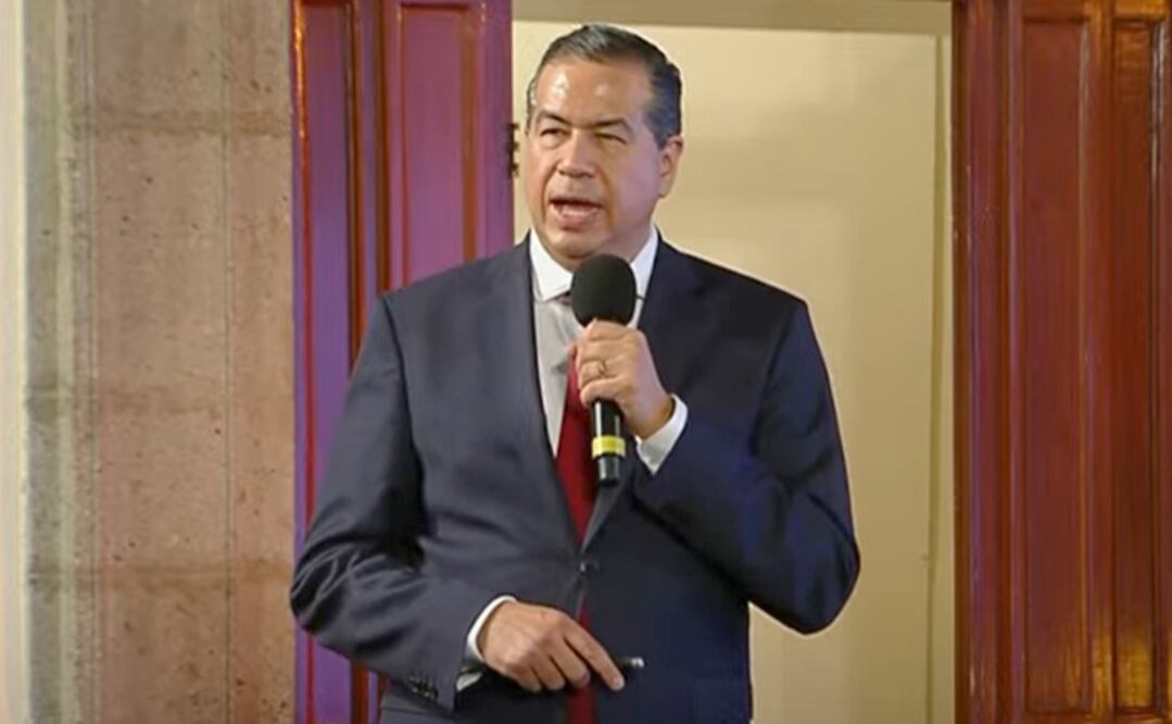 Ricardo Mejía Berdeja, subsecretario de Seguridad Pública de la Secretaría de Seguridad y Protección Ciudadana, dando el informe "Cero Impunidad" en la conferencia de presidente López Obrador. Foto: Especial