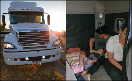 Detienen a dos familias de migrantes que iban en camarote de un tráiler en Chiapas