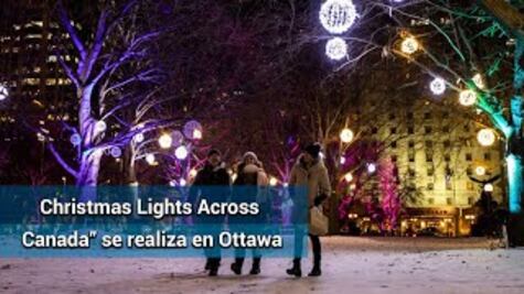 Iluminan edificios históricos de Canadá por festival de Navidad